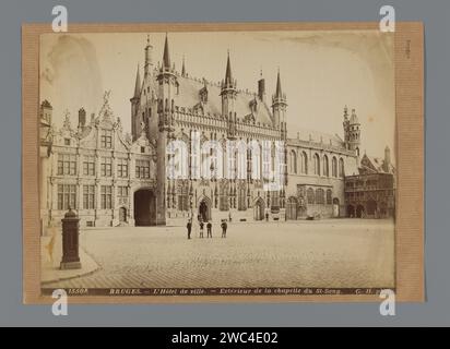 Brügge. L'ONTER DE VILLE. Chapelle du St-Sang. Frei., Anonym, 1850 - 1900 Fotografie fotografischer Support Albumenabdruck verwendet Stockfoto