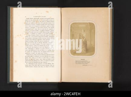 Fotoproduktion eines Gemäldes von Elizabeth-Rachel Félix in der Rolle der Hermine in Andromaque, Henri de la Blanchère, nach Anonym, um 1854 - um 1859 Fotografie Papieralbumen Druckbild, Malerei. Schauspielerin (auf der Bühne) Stockfoto