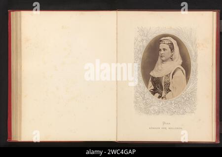 Fotoproduktion eines gemalten Porträts von Olga, Königin von Griechenland, Anonym, um 1875 - in oder vor 1880 Fotografie Papier Albumenabdruck Königin, Kaiserin usw. (Ehefrau eines Herrschers). Historische Personen - BB - Frau Stockfoto