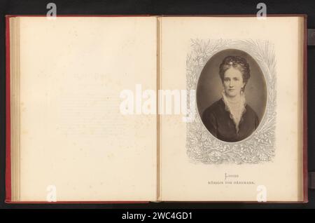 Fotoproduktion eines gemalten Porträts von Louise, Königin von Dänemark, Anonym, um 1875 - in oder vor 1880 Fotografie Papier Albumenabdruck Königin, Kaiserin usw. (Ehefrau eines Herrschers). Historische Personen - BB - Frau Stockfoto
