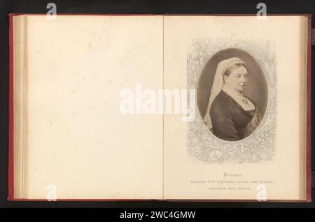 Fotoproduktion eines gemalten Porträts von Victoria, Königin von Großbritannien und Irland, Kaiserin von Indien, Anonym, um 1875 - in oder vor 1880 Fotografie Papier Albumen Print Königin. Historische Personen - BB - Frau Stockfoto