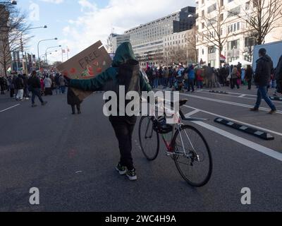 Washington, District of Columbia, USA. Januar 2024. Tausende rufen sich für die Unterstützung des Gazastreifens und für einen sofortigen Waffenstillstand auf. (Credit Image: © Sue Dorfman/ZUMA Press Wire) NUR REDAKTIONELLE VERWENDUNG! Nicht für kommerzielle ZWECKE! Stockfoto