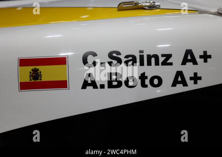 Maastricht Automobil, Oldtimer, Ausstellung, 29. InterClassics Maastricht, Niederlande, 13.01.2024 Namenschriftzug Carlos Sainz ESP / Antonio Boto ESP auf demRenault 5 Turbo Maxi der beiden Rallyepiloten Automobil, Oldtimer, Ausstellung, 29. InterClassics Maastricht, Niederlande, 13.01.2024 *** Maastricht Automobile, Oldtimer, Ausstellung, 29 InterClassics Maastricht, Niederlande, 13 01 2024 Namensschild Carlos Sainz ESP Antonio Boto ESP auf dem Renault 5 Turbo Maxi der beiden Rallyefahrer Automobil, Oldtimer, Ausstellung, 29 InterClassics Maastricht, Niederlande, 13 01 2024 Copyright: x Stockfoto