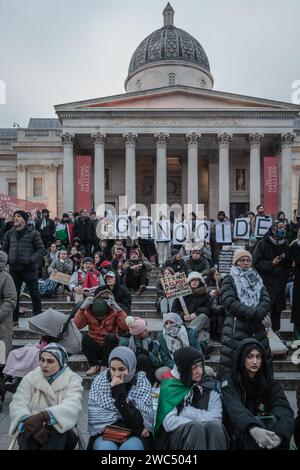 Protest in London für einen Waffenstillstand in Gaza. Stockfoto