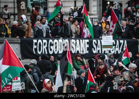 Protest gegen Israel und Hamas Krieg. Stockfoto
