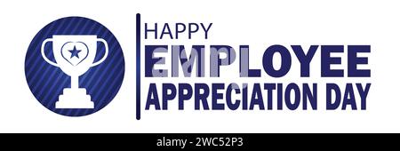 Vektor-Illustration zum Tag der Happy Employee Appreciation. Urlaubskonzept. Vorlage für Hintergrund, Banner, Karte, Poster mit Textbeschriftung. Stock Vektor