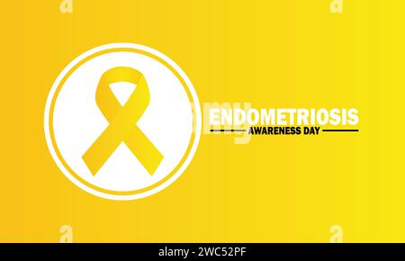 Endometriose Awareness Day Vector Illustration. Geeignet für Grußkarten, Poster und Banner. Stock Vektor