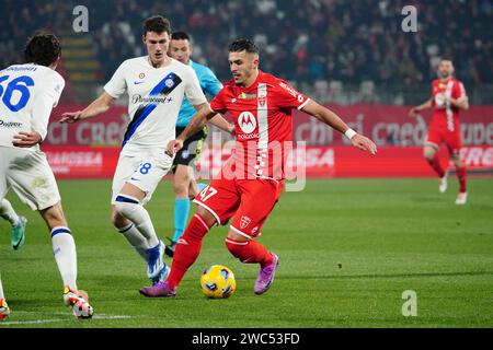 Monza, Italie. Januar 2024. Dany Mota (AC Monza) während des italienischen Meisterschaftsspiels der Serie A zwischen AC Monza und FC Internazionale am 13. Januar 2024 im U-Power Stadium in Monza, Italien - Foto Morgese-Rossini/DPPI Credit: DPPI Media/Alamy Live News Stockfoto