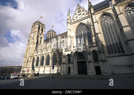 Architektonische Pracht: St. Nikolaus Kirche in Ghen Stockfoto