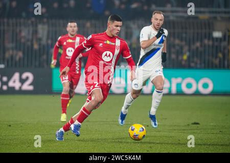 Monza, Italien. Januar 2024. Valentin Carboni, während des AC Monza gegen den FC Inter, Serie A, im U-Power Stadium. Quelle: Alessio Morgese/Alessio Morgese/Emage/Alamy Live News Stockfoto