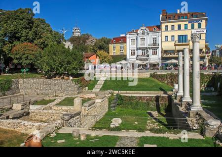 Römisches Forum von Philippopolis in Plovdiv. Bulgarien Stockfoto