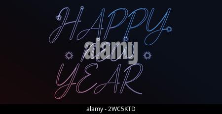Happy New Year 2025 Illustrationsdesign Stock Vektor