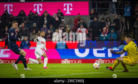 Köln, Deutschland. Januar 2024. Linton Maina (Köln) 1. FC Köln - 1. FC Heidenheim 13.01.2024 Copyright (nur für journalistische Zwecke) von : Mori Stockfoto