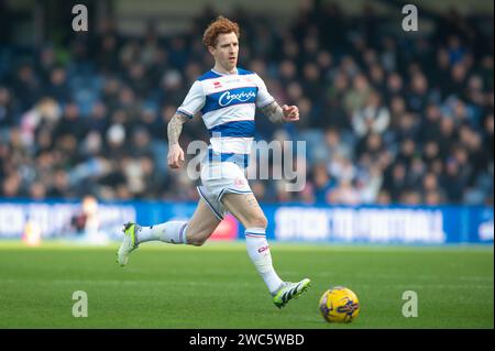 London, Großbritannien. 14. Januar 2024; Loftus Road Stadium, Shepherds Bush, West London, England; EFL Championship Football, Queens Park Rangers gegen Watford; Jack Colback von Queens Park Rangers Credit: Action Plus Sports Images/Alamy Live News Stockfoto