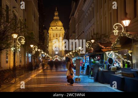 Urlaub Dekorationen von zrinyi Straße in Budapest. Ungarn Stockfoto