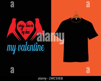 Alles Gute zum valentinstag Vektor für T-Shirt-Design Stock Vektor