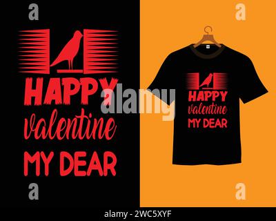 Alles Gute zum valentinstag Vektor für T-Shirt-Design Stock Vektor