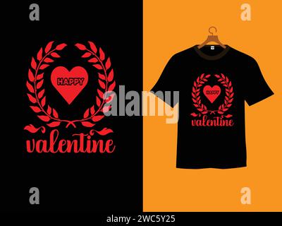 Alles Gute zum valentinstag Vektor für T-Shirt-Design Stock Vektor