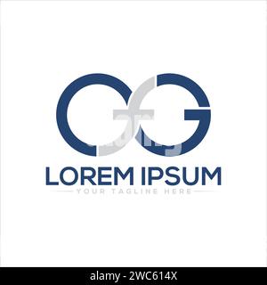 Logo-Design mit CFG-Buchstaben. Stock Vektor