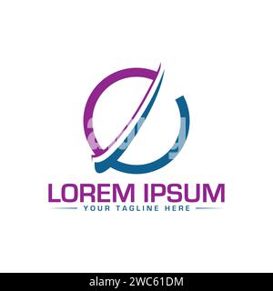 E-Letter-Logo-Design. Einzigartiges und modernes Logo-Design. Stock Vektor