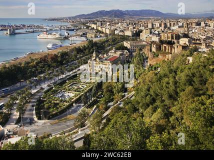 Panoramablick von Malaga. Spanien Stockfoto