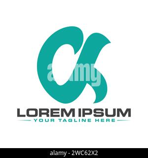 CK Letter Logodesign. Einzigartiges und professionelles Logo-Design. Stock Vektor
