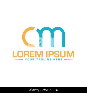 Design mit CM-Letter-Logo. Einzigartiges und professionelles cm MC Letter Logo Design. Stock Vektor