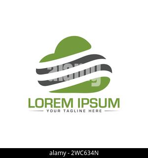 Cloud-Logo-Design. Einzigartiges und kreatives Cloud-Logo-Design. Cloud Tech Logo Design. Stock Vektor