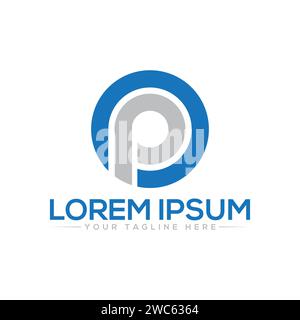 Logo-Design mit OP-Buchstaben. Modernes Logo-Design. Stock Vektor