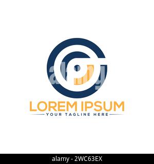 CP Letter Logo Design. Kreatives und professionelles CP PC-Logo-Design. Stock Vektor