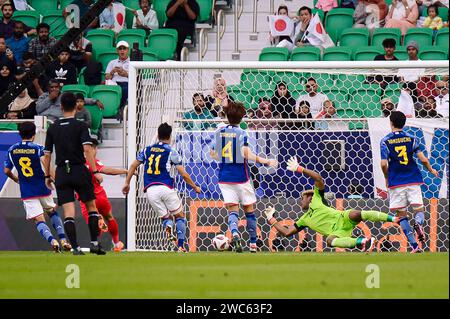 Doha, Katar. 14. Januar 2024. Japan gegen Vietnam Gruppe D - AFC Asiencup Katar 2023 im Al Thumama Stadum. Quelle: Meng Gao/Alamy Live News Stockfoto