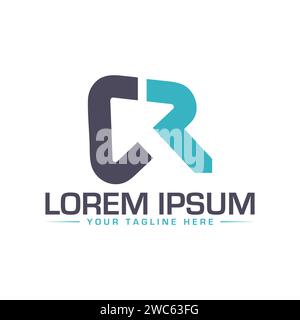 CR-Letter-Logo. Einzigartiges und modernes Logo-Design. Stock Vektor
