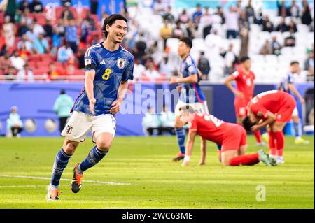 Doha, Katar. 14. Januar 2024. Japan gegen Vietnam Gruppe D - AFC Asiencup Katar 2023 im Al Thumama Stadum. Quelle: Meng Gao/Alamy Live News Stockfoto