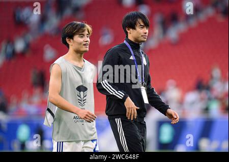 Doha, Katar. 14. Januar 2024. Japan gegen Vietnam Gruppe D - AFC Asiencup Katar 2023 im Al Thumama Stadum. Quelle: Meng Gao/Alamy Live News Stockfoto