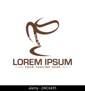 Design Mit Kaffee-Logo. Einzigartiges und professionelles Kaffee-Logo. Stock Vektor