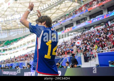 Doha, Katar. 14. Januar 2024. Japan gegen Vietnam Gruppe D - AFC Asiencup Katar 2023 im Al Thumama Stadum. Quelle: Meng Gao/Alamy Live News Stockfoto