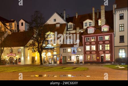 Blick auf den Livu Platz in Riga. Lettland Stockfoto