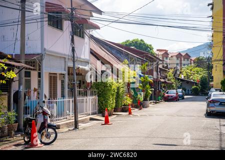 Georgetown, Malaysia - 18. Dezember 2023: Fischerdorf in Tanjung Tokong in Georgetown, Malaysia Stockfoto