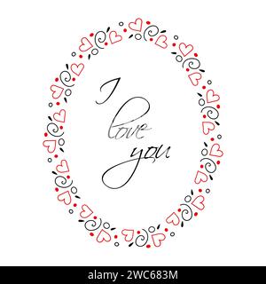 Hand gezeichneter Vektor-Blumenkranz Stock Vektor