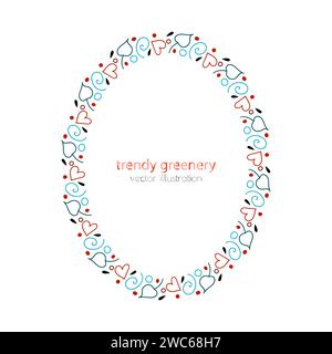 Hand gezeichneter Vektor-Blumenkranz Stock Vektor