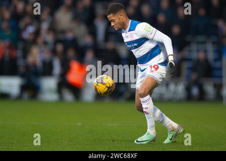 14. Januar 2024; Loftus Road Stadium, Shepherds Bush, West London, England; EFL Championship Football, Queens Park Rangers gegen Watford; Elijah Dixon-Bonner von Queens Park Rangers Stockfoto