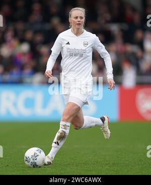 Amanda Ilestedt von Arsenal im Rahmen des Adobe Women's FA Cup in der vierten Runde im Londoner Meadow Park. Bilddatum: Sonntag, 14. Januar 2024. Stockfoto