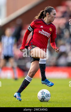 Leigh Sports Village, Manchester, Großbritannien. Januar 2024. Frauen FA Cup Fußball, Manchester United gegen Newcastle Ladies; Katie Zelem von Manchester United Credit: Action Plus Sports Images/Alamy Live News Credit: Action Plus Sports/Alamy Live News Stockfoto