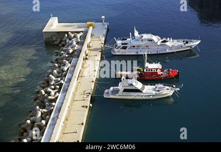 Hafen im Viertel Fontvieille. Fürstentum Monaco Stockfoto