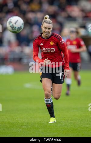 Leigh Sports Village, Manchester, Großbritannien. Januar 2024. Frauen FA Cup Fußball, Manchester United gegen Newcastle Ladies; Gemma Evans von Manchester United Credit: Action Plus Sports Images/Alamy Live News Credit: Action Plus Sports/Alamy Live News Stockfoto