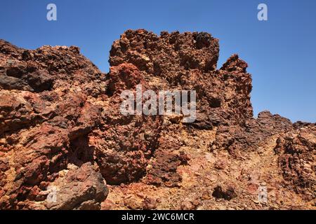 Meditation Höhlen von chamar Khiid Klosters in der Wüste Gobi in der Nähe von Sainshand. Mongolei Stockfoto