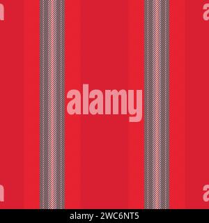 Hintergrund mit traditionellen Linien und nahtlosem vertikalem Streifen außen. Ornamentales Muster Vektor-Textilgewebe in Rot und Petrol Farbe. Stock Vektor