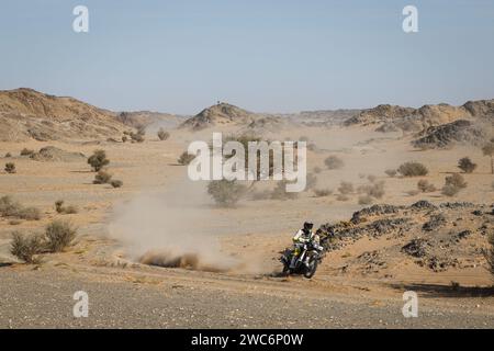 142 SVITKO Stefan (svk), Slovnaft Racing Team, KTM, Motul, Moto, Aktion während der 7. Etappe der Dakar 2024 am 14. Januar 2024 zwischen Riad und Al Duwadimi, Saudi-Arabien - Foto Frédéric Le Floc'h / DPPI Stockfoto