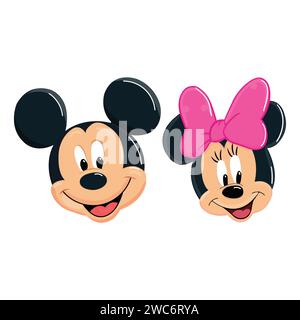 Mickey Maus und Minnie Maus Vektor Stock Vektor