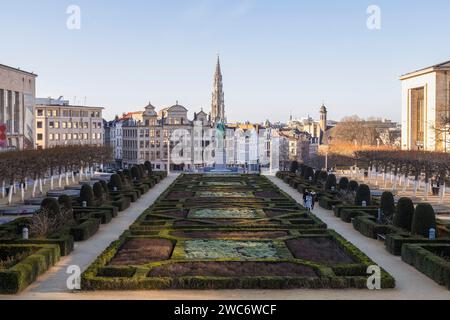 Mont des Arts im historischen Zentrum von Brüssel. Stockfoto